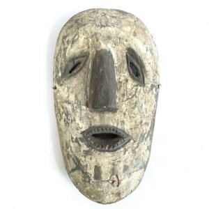 Borneo Tribal Mask 325mm White Ghost Masque Home Bar Pub Wall Hanging Halloween