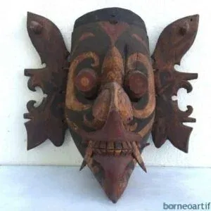 #DAYAKGHOSTMASKOfficeHomeBarPubWallDecoCraftTOPENGHUDOGDYAKBORNEO