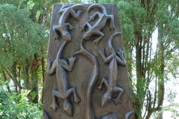 RIVERVIEWCROCODILEPANEL.&#;.WoodCarvingWallArtSculpturePainting