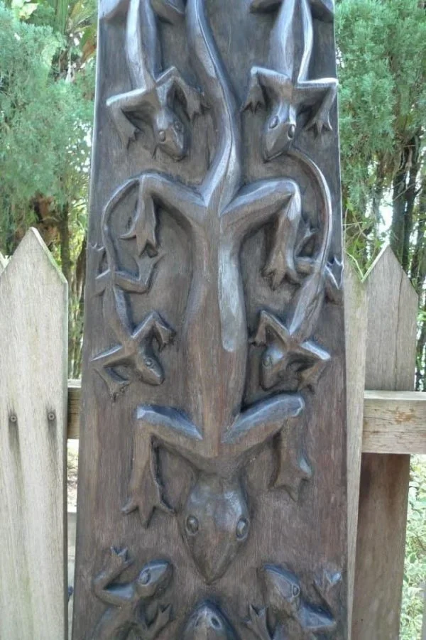 TRIBALMOTIFCROCODILEPANEL.&#;.WoodCarvingWallArtSculpturePainting