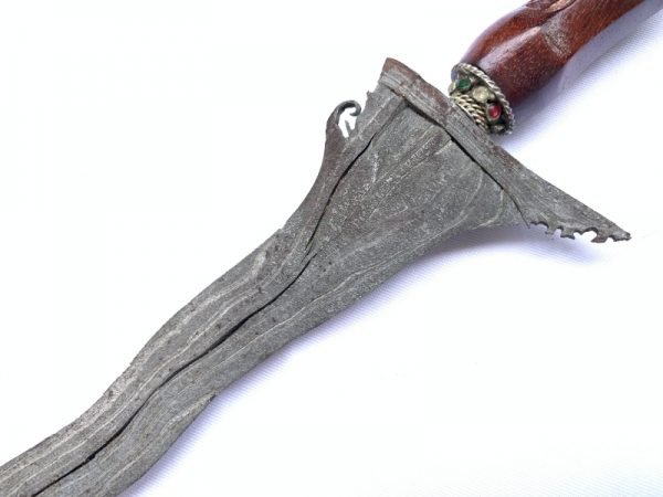 Silat Weapon: WHITE BLADE KRIS SAWO WOOD Weapon Knife Blade Dagger Sword Kriss Keris