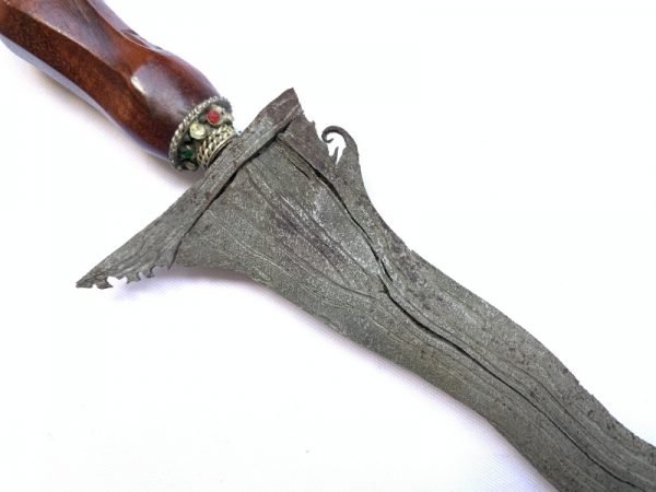 Silat Weapon: WHITE BLADE KRIS SAWO WOOD Weapon Knife Blade Dagger Sword Kriss Keris