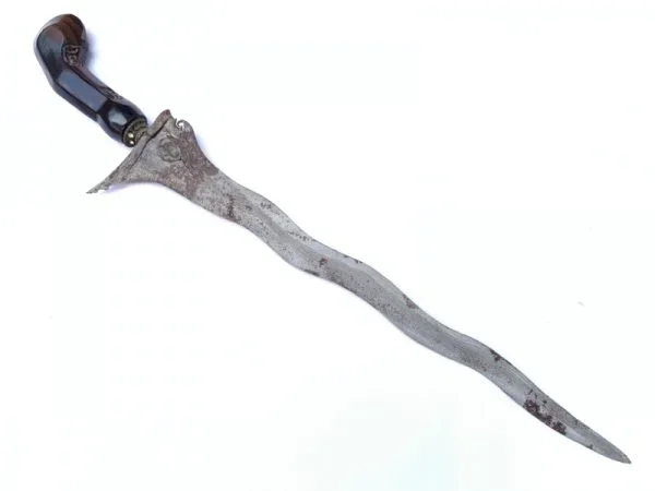 Keris Kris Java 7 Luk WARRIOR Weapon  PAMOR Lintang Kemukus Wavy Blade Sword Asian Knife
