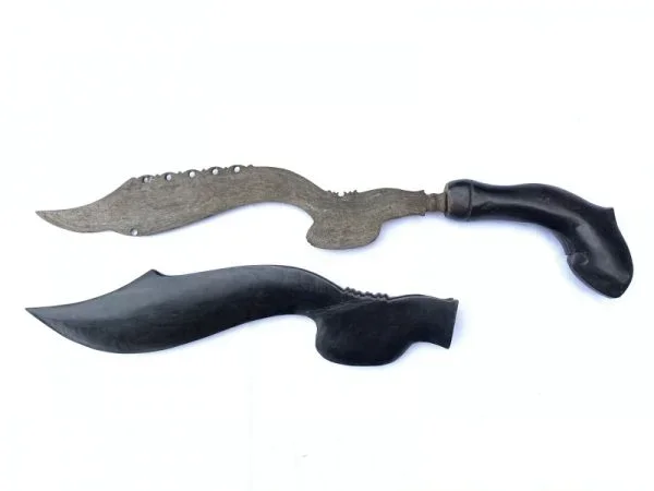 2.) OLD BLADE 520mm KUJANG JAWA Knife Weapon Dagger Sword Parang Keris Samurai