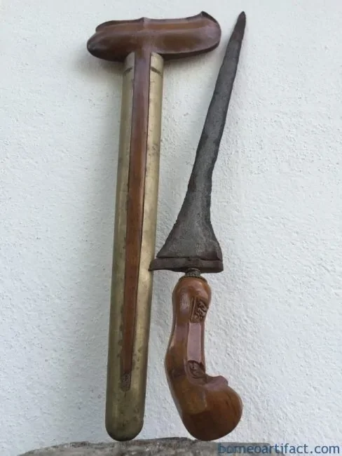 antique dagger keris lurus straight blade weapon knife dagger sword kriss asia asian (ANTIQUE KERIS LURUS) Straight Blade Weapon Knife Dagger Sword Kriss Asia Asian