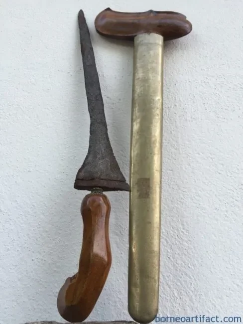 antique dagger keris lurus straight blade weapon knife dagger sword kriss asia asian (ANTIQUE KERIS LURUS) Straight Blade Weapon Knife Dagger Sword Kriss Asia Asian