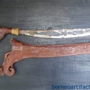 LEFT HANDED SWORD PARANG Head Hunting Butcher Knife Dagger Weapon Sarawak Borneo