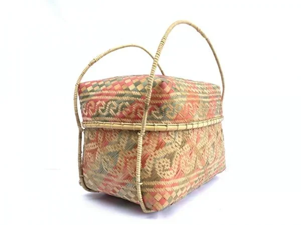 TRADITIONAL HANDBAG DAYAK BAG Weaving Woven Weave From Natural Rattan TREE SKIN