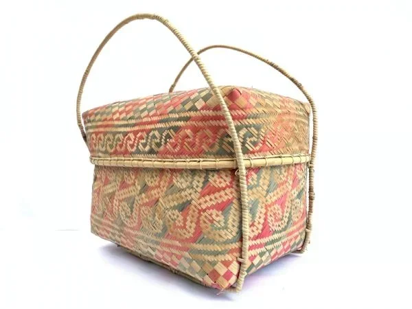 TRADITIONAL HANDBAG DAYAK BAG Weaving Woven Weave From Natural Rattan TREE SKIN