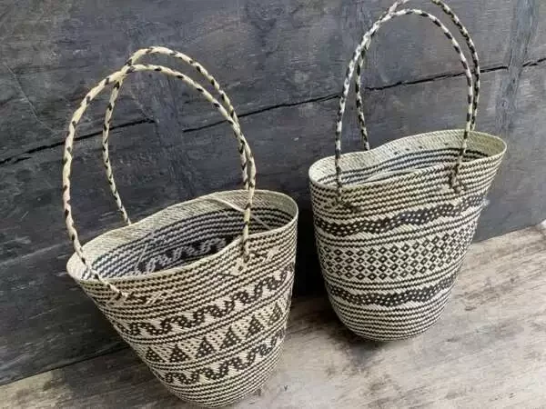 Sling Bag Backpack (1 Pair) Brand New Basket Hand Woven Fiber Art Camping