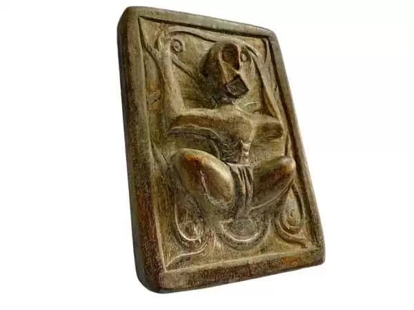 Tattoo Ink Block (140 x 95 mm) Tribal Art Body Piercing Statue Figure Figurine Borneo