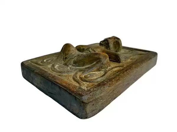 Tattoo Ink Block (140 x 95 mm) Tribal Art Body Piercing Statue Figure Figurine Borneo