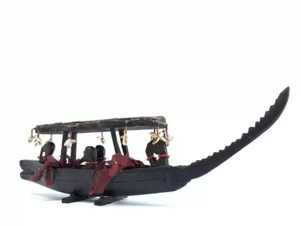 Crocodile Boat 500mm Shaman Miniature Vessel Native Tribal Primitive Figure Statue Sculpture Dayak Borneo