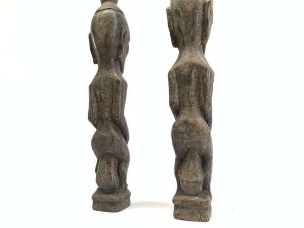 Couple Gift (One Pair: Male Female) Antique Batak Figurine Ancestral Statue Sculpture Oceanic Art