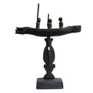 Crocodile Boat 590mm Miniature War Vessel Native Tribal Primitive Figure Statue Sculpture Dayak Borneo