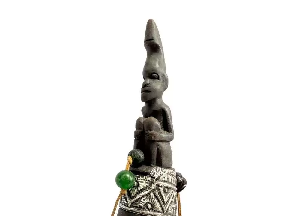 Medicine Chamber 490mm Naga Morsarang Old Buffalo Horn Container Statue Sculpture Figurine Batak Indonesia Medicine Chamber 490mm Naga Morsarang Old Buffalo Horn Container Statue Sculpture Figurine Batak Indonesia