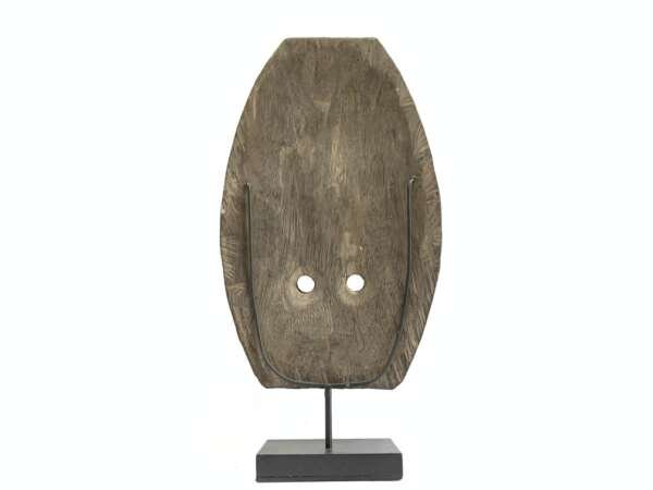 Female Mask (410mm On Stand) Tribal Native Face Facial Asian Wood Carving Wall Art Nias