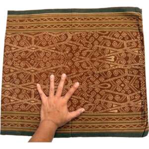 Old Costume 520mm Borneo Skirt Skull Basket Ikat Bidang Traditional Sarong Textile Vintage Fabric