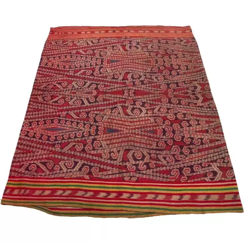 Tribal Clothing 600mm Antique Dancing Skirt Borneo Traditional Dress Ikat Bidang Sarong Lady Garment Tribal Clothing 600mm Antique Dancing Skirt Borneo Traditional Dress Ikat Bidang Sarong Lady Garment