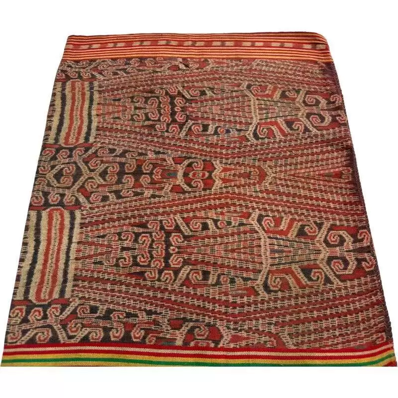 Tribal Clothing 600mm Antique Dancing Skirt Borneo Traditional Dress Ikat Bidang Sarong Lady Garment Tribal Clothing 600mm Antique Dancing Skirt Borneo Traditional Dress Ikat Bidang Sarong Lady Garment