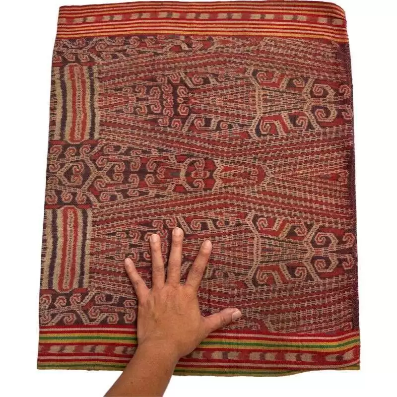 Tribal Clothing 600mm Antique Dancing Skirt Borneo Traditional Dress Ikat Bidang Sarong Lady Garment Tribal Clothing 600mm Antique Dancing Skirt Borneo Traditional Dress Ikat Bidang Sarong Lady Garment