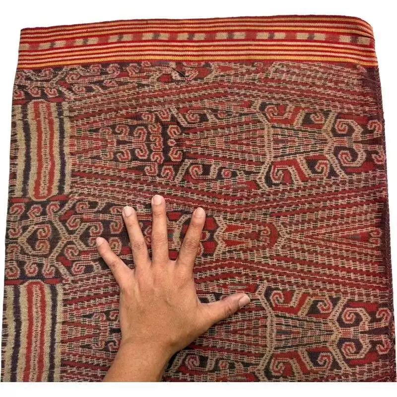 Tribal Clothing 600mm Antique Dancing Skirt Borneo Traditional Dress Ikat Bidang Sarong Lady Garment Tribal Clothing 600mm Antique Dancing Skirt Borneo Traditional Dress Ikat Bidang Sarong Lady Garment