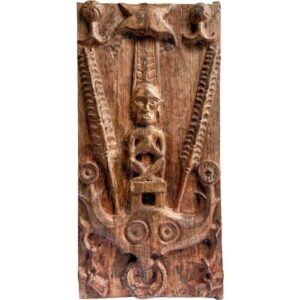 Vintage Window Barn 985mm x 480mm Old Toraja Tongkonan Aperture Casement Rice Dormer Wood Carving Panel