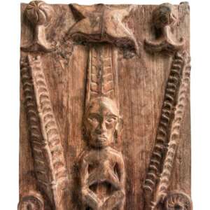 Vintage Window Barn 985mm x 480mm Old Toraja Tongkonan Aperture Casement Rice Dormer Wood Carving Panel