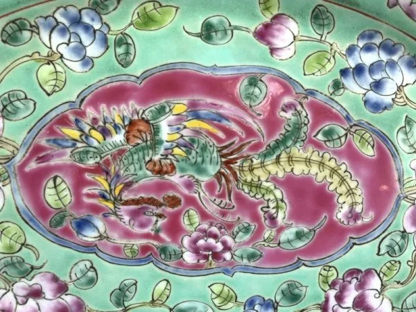 Phoenix baba nyonya singapore PLATE SERVING DISH Dining Food Wedding Ceramic Art