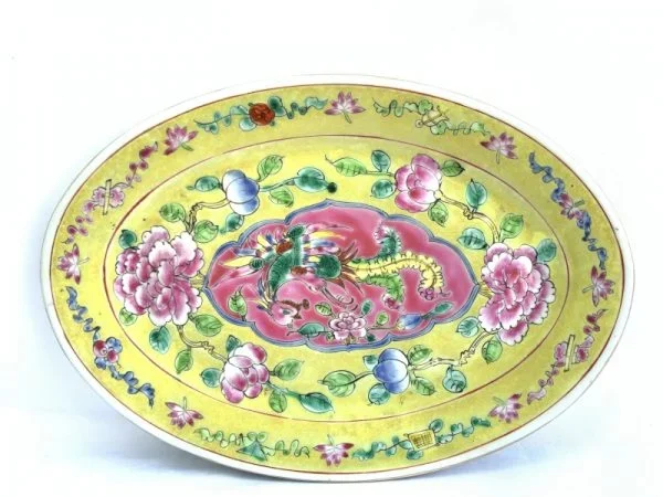 Phoenix baba nyonya singapore PLATE SERVING DISH Dining Food Wedding Ceramic Art