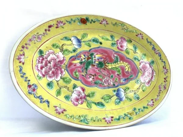 Phoenix baba nyonya singapore PLATE SERVING DISH Dining Food Wedding Ceramic Art