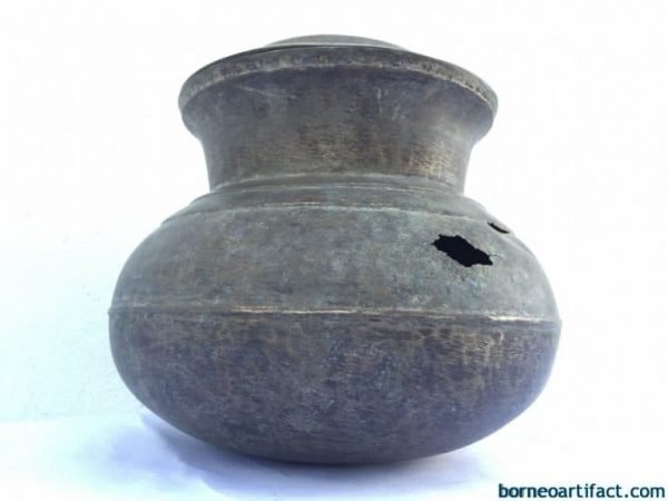 antique brass pot