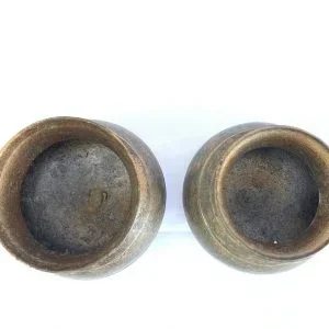 ONE PAIR Cooking POT Of Borneo 120mm Antique Brass Cooker Basin Couldron Metal