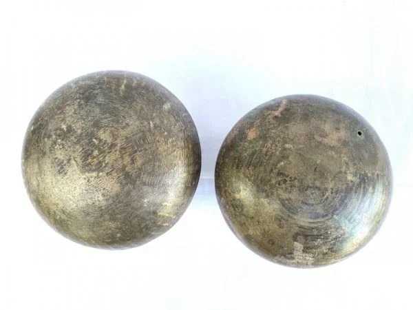 ONE PAIR Cooking POT Of Borneo 120mm Antique Brass Cooker Basin Couldron Metal