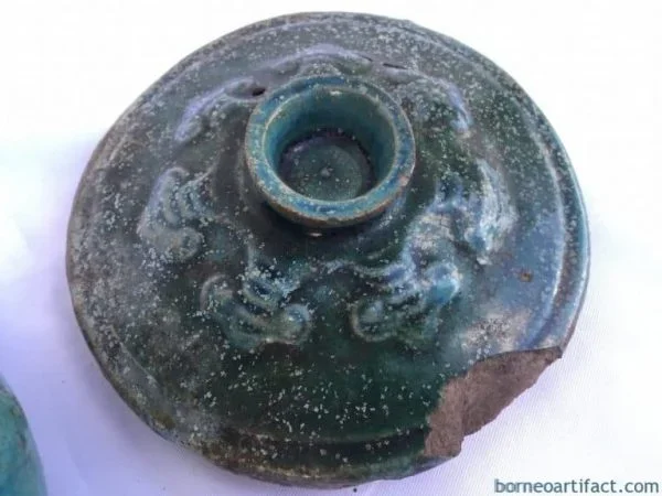 GLAZEDGREENmmANTIQUEKamchengCoveredJarPotBoxFoodServingChineseArt
