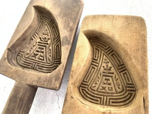 CHINESE Cake ANTIQUE Traditional Mold Biscuit Maker South Asia Food Cast Frame Stamp Chop
