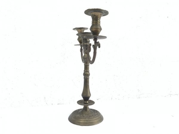 ANTIQUE Romantic CANDLE HOLDERS Candelabra Stand Dining Castle Mansion Old Style