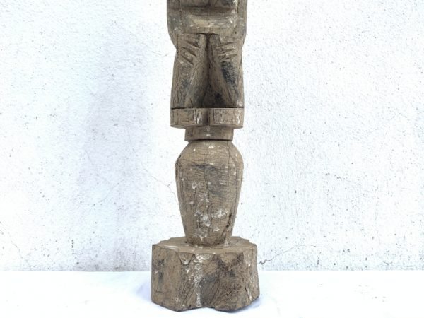 ANCESTRAL DAYAK KAYAN IRON WOODEN STATUE Figure Icon Image Sculpture Papua Borneo