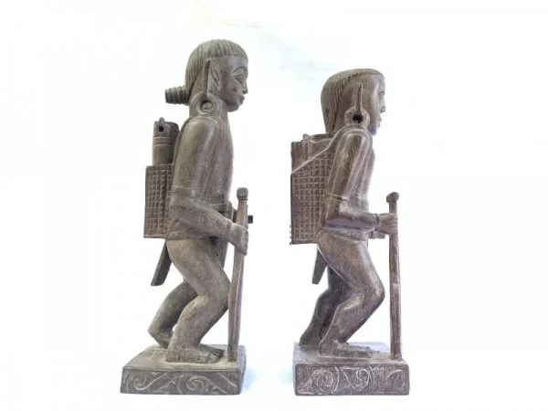 DAYAK ANCESTRAL WARRIOR Wood Art Authentic Antique Statue Sculpture Image Figure Home