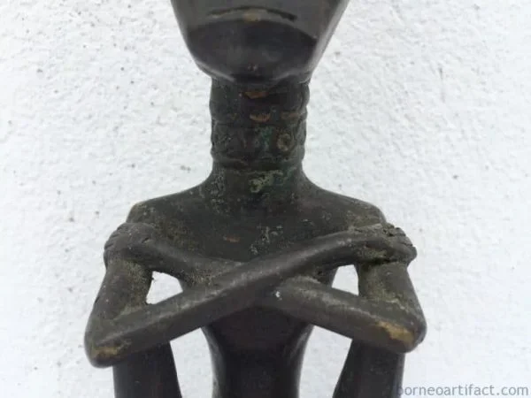 RAJATANIMBARmmBrassStatueOldAgedRoyalFigureSculptureBrassTribalNativeFigurine
