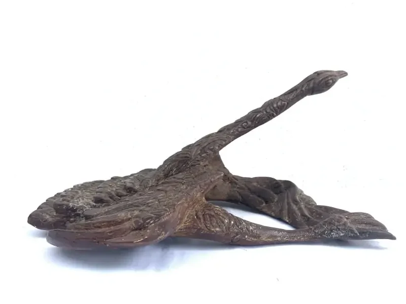 ANTIQUE SCULPTURE 420mm KOI BIRD Ironwood Figure Statue Animal Native Borneo ANTIQUE SCULPTURE 420mm KOI BIRD Ironwood Figure Statue Animal Native Borneo