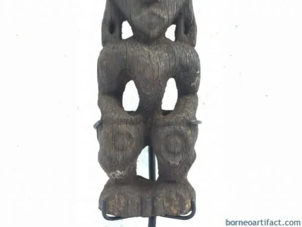 DAYAKSTATUEmmONSTANDAntiqueAuthenticWeatheredTRIBALFIGURESCULPTURE