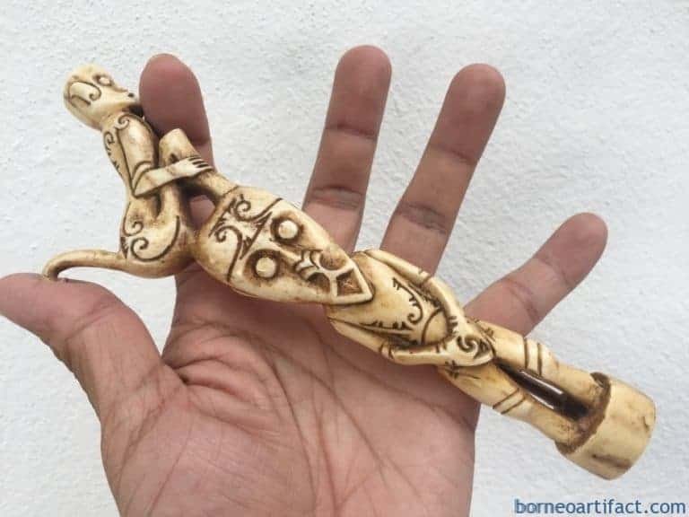 Fetish Statue Deer Horn Dayak Bahau Artifact Figure Carving 