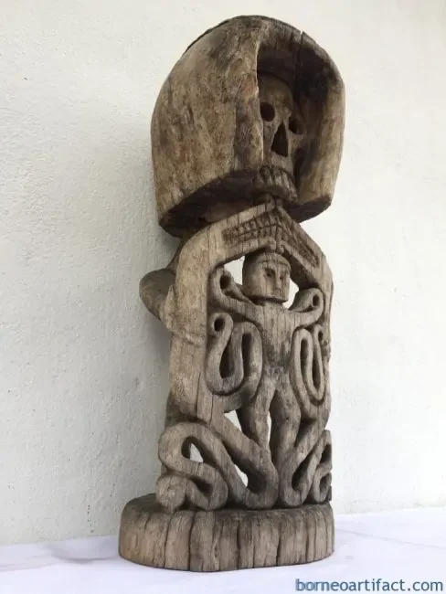 korwar skull statue 630mm mega rare oceanic sculpture tribal figure indonesia KORWARSKULLSTATUEmmMEGARAREOceanicSculptureTribalFigureIndonesia