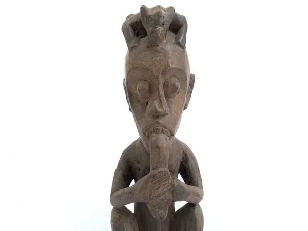 SHAMAN SICKNESS STATUE 395mm Melanau Statue Sculpture Tribal Figure Figurine Borneo