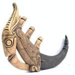 NAGA MORSARANG 440mm CONTAINER Horn Statue Medicine Box Jewelry Chamber Batak #1