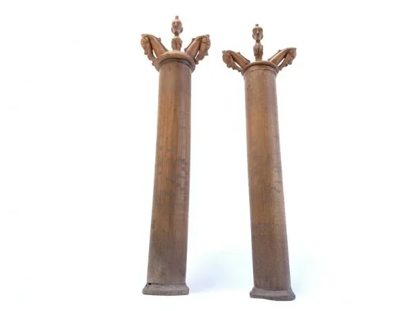 OLD BATAK (One Pair) MEDICINE CHAMBER Box Container Statue Figurine Indonesia