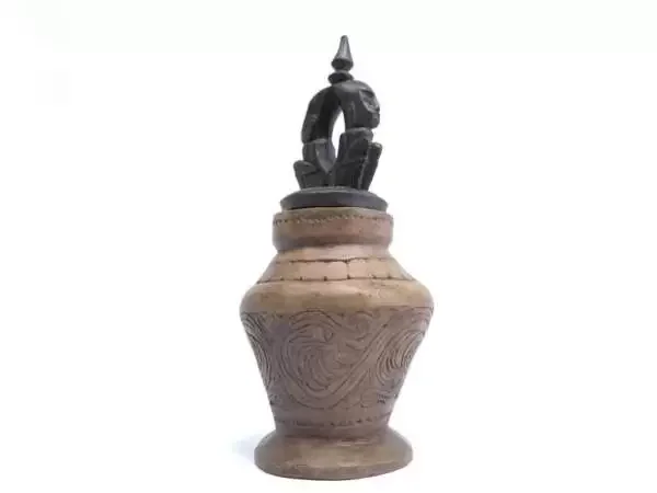 Batak Container 210mm Tribal Statue Figure Sculpture Chamber Box Keeper Jewelry Medicine