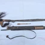 DEER HORN 870mm DOUBLE BLADE PARANG iLANG Weapon Knife Samurai Keris Sword Arms