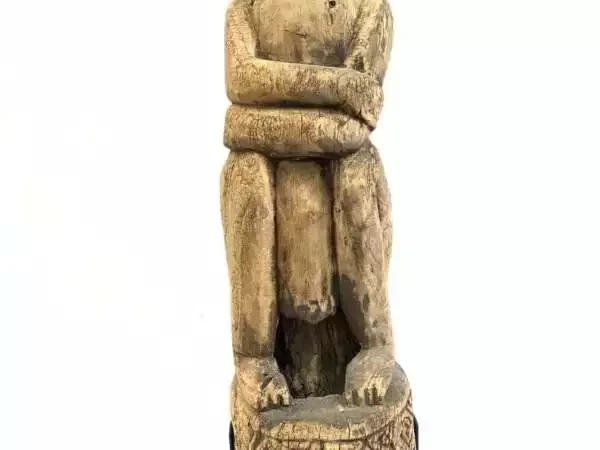 Sumba Figure (720mm On Stand) Eroded Ancestral Figurine Altar Statue Sculpture Old Aged Antique